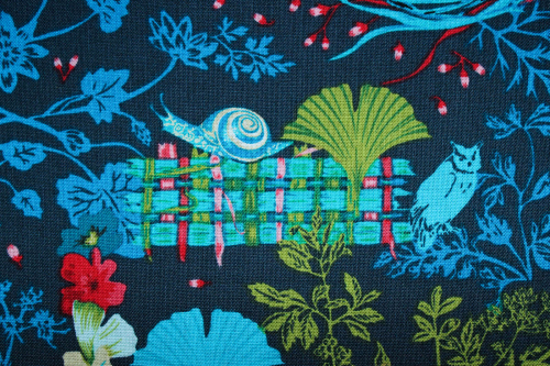 Designer- Baumwollstoff Prairie Navy (10 cm)